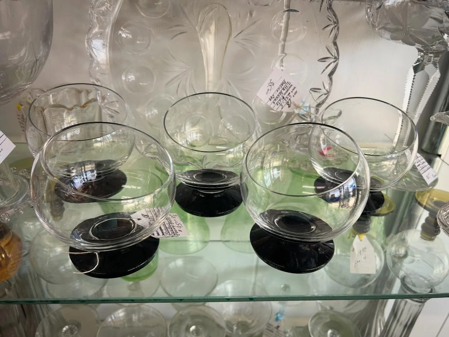 These MCM Morgantown &lsquo;Oddball&rsquo; glasses would make for super fun cocktails! 🙌 Come see us today from 10-5!