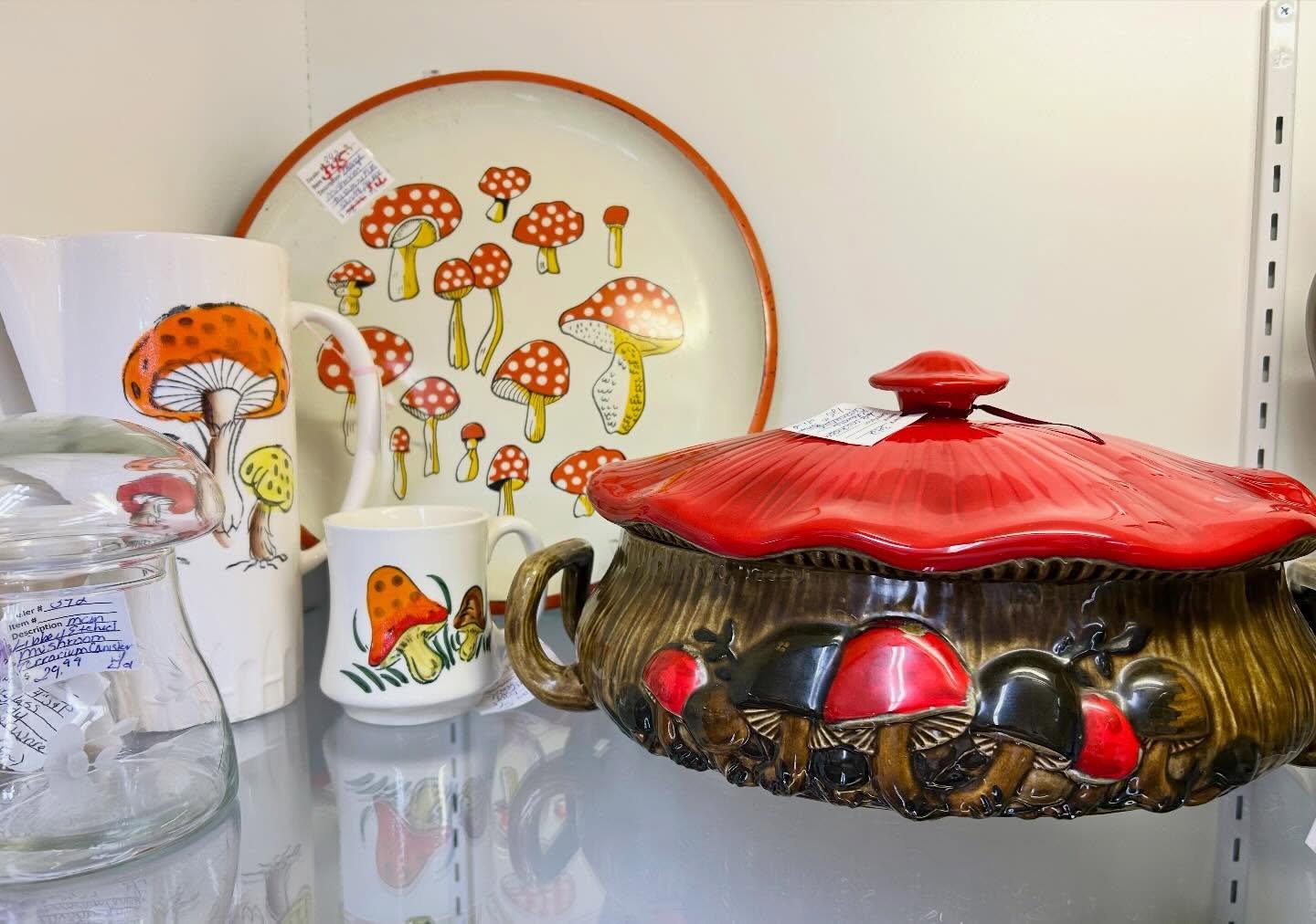 Vendors just brought in some fresh vintage mushroom goodness! 🍄🍄&zwj;🟫🍄 Come check it out from 10-5 today!
