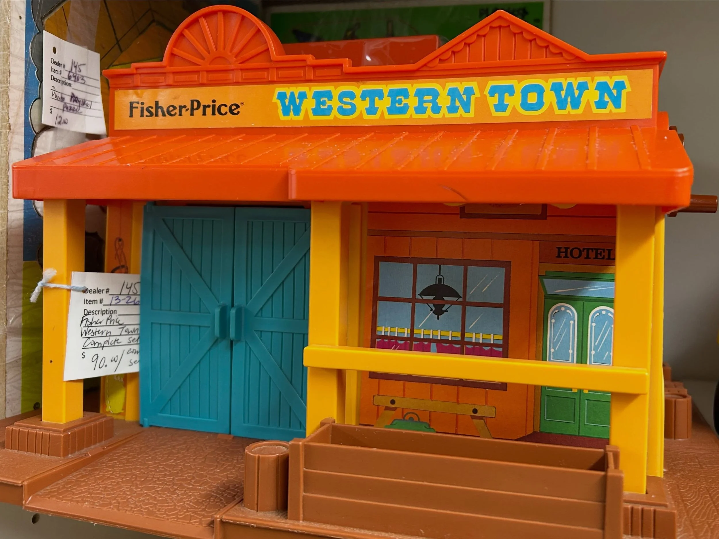 Gotta love vintage Fisher Price! We&rsquo;re here for you from 10-5 today! 😃😃😃