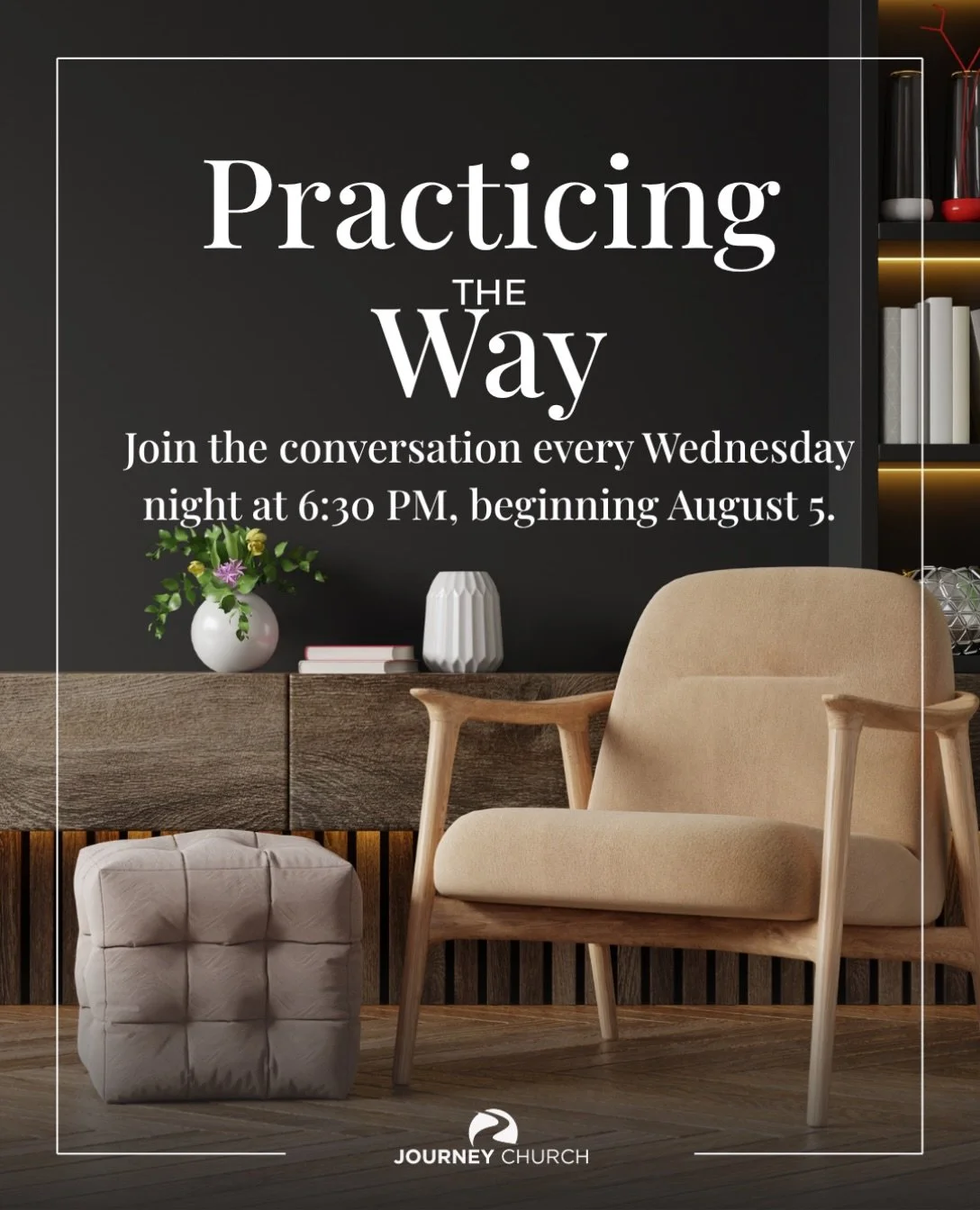✨ Join Us Tomorrow Night! ✨

We&rsquo;re excited to kick off a brand-new 8-week class, Practicing the Way!

This class features biblical teaching, guided conversations, and meaningful spiritual practices designed to help you build a lifelong apprenti