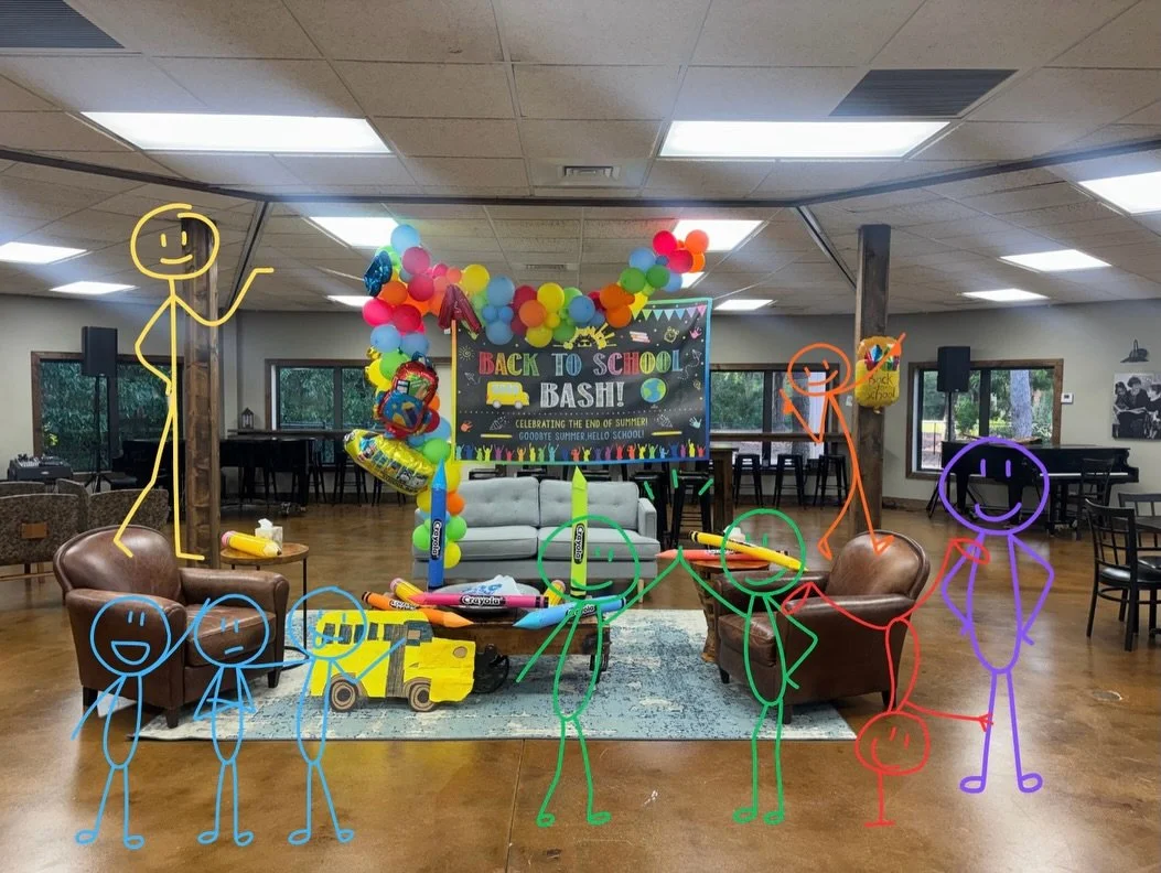 I only got so many photos from our Kids &amp; Teens Back-to-School Bash, so I had to improvise with our stick figures! 😂✏️

But honestly, pictures or not, Wednesday night was such a special one! It was so good to see our Family Life Center full of s