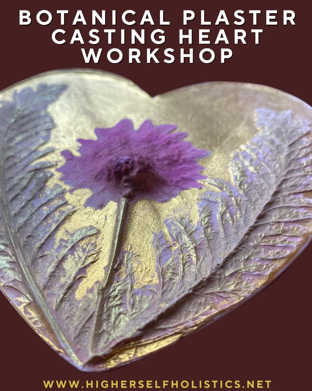 Botanical Plaster Heart Art Workshop