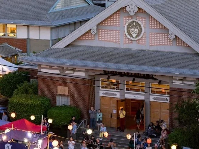 An aerial view of Seattle Betsuin Buddhist Temple