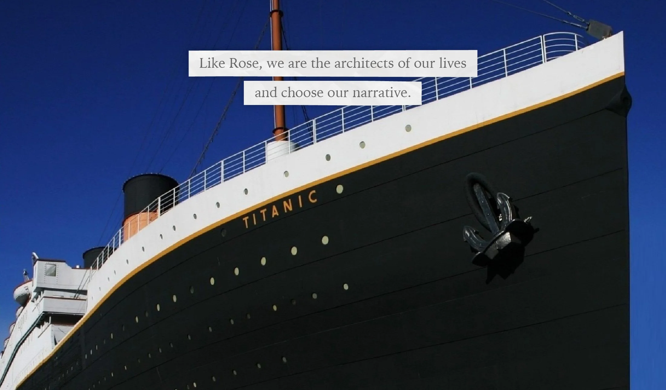 A photo of the titanic