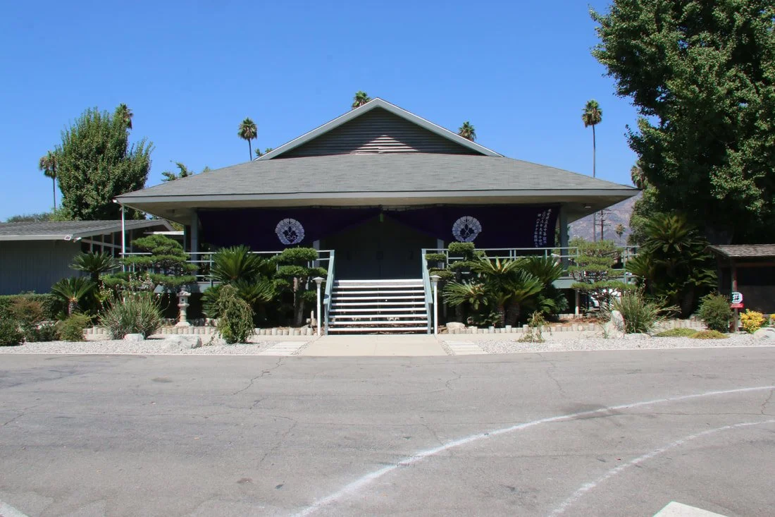 An exterior shot of Pasadena Buddhist Temple