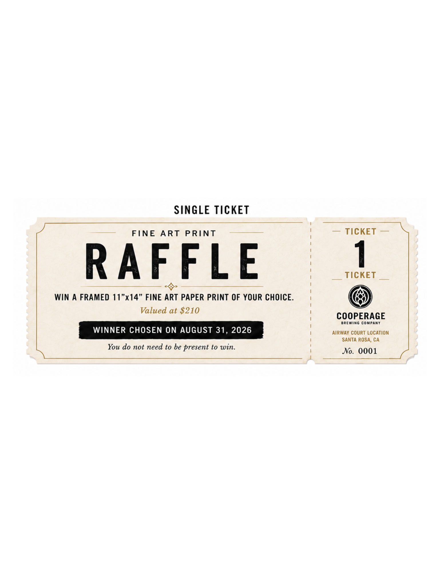 1 Raffle Ticket - Supporter