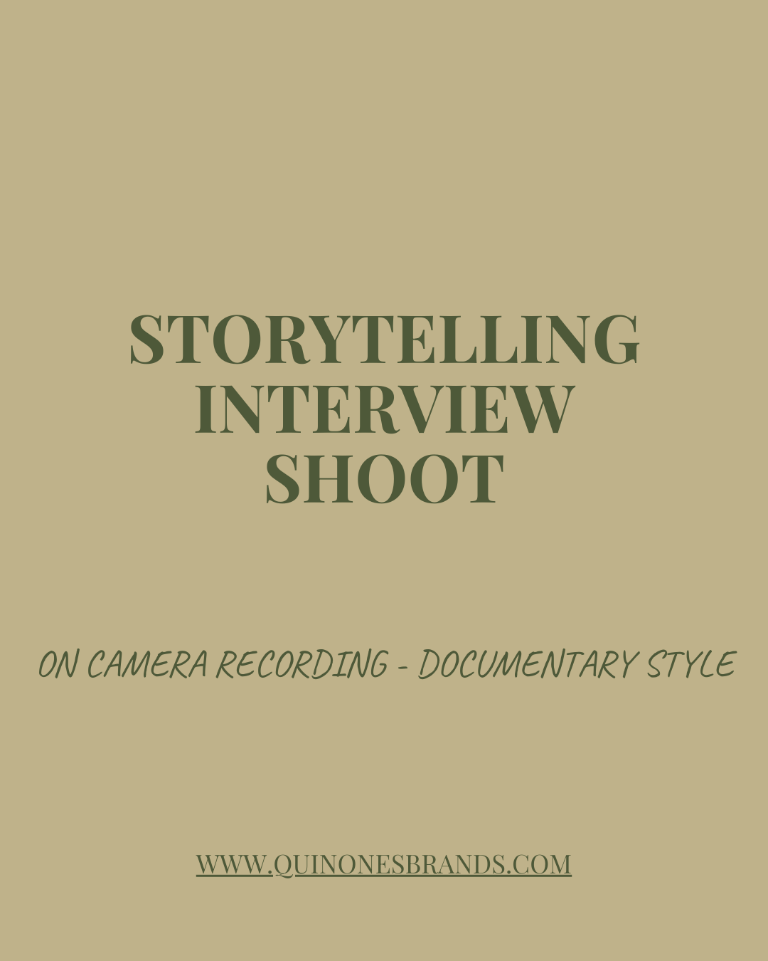 On Camera Documentary-Style Interview