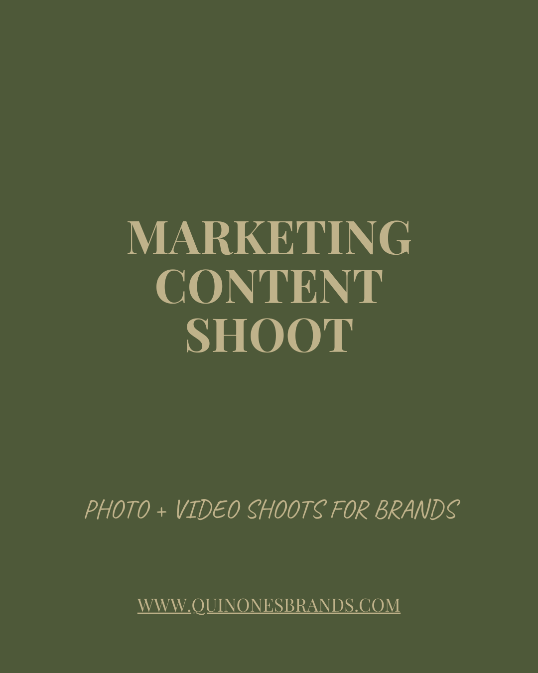 Marketing Content Shoot // Stills + Video