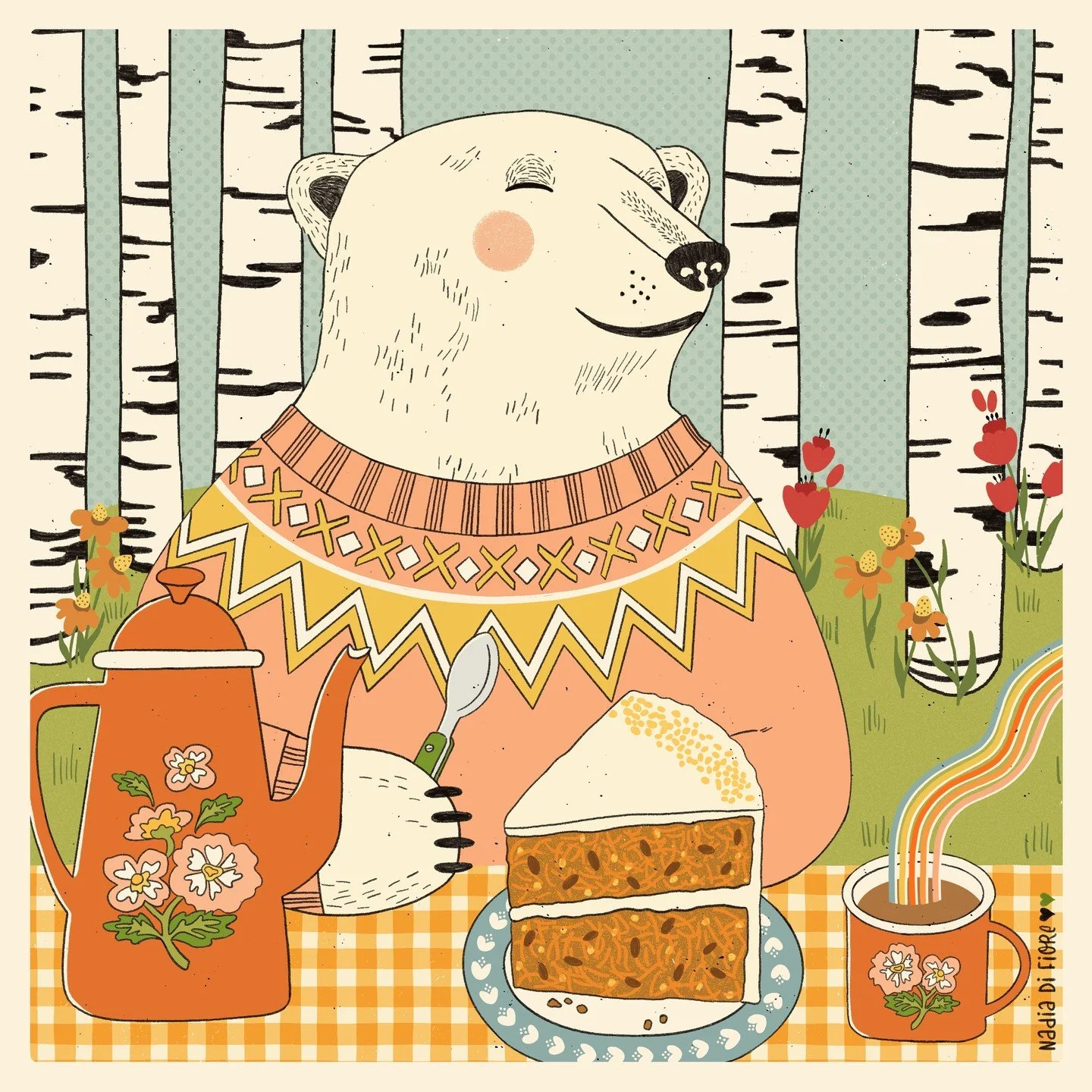 A Polar Bear's Best Bite (REDONE)

A birthday treat in the woods&mdash;who says bears can&rsquo;t enjoy a slice of cake? 🎂🐻

This is my new illustration for @theydrawandcook's monthly challenge, which celebrates all things tasty. This May, we are e