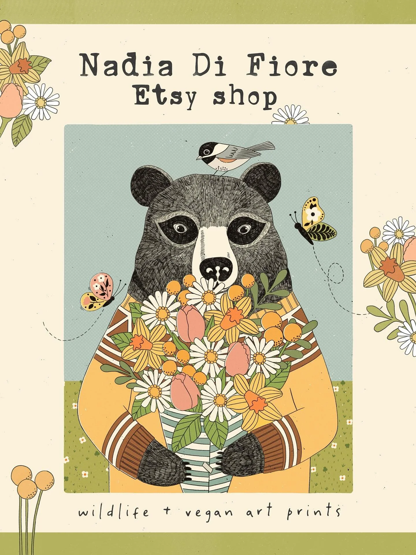 After a decade, I&rsquo;m launching a new Etsy shop! Super excited to share my collection of quirky art prints with you. From the legendary Melon de Montreal to cute garden bears and bearded lumberjacks hanging out with their feathered buddies, there