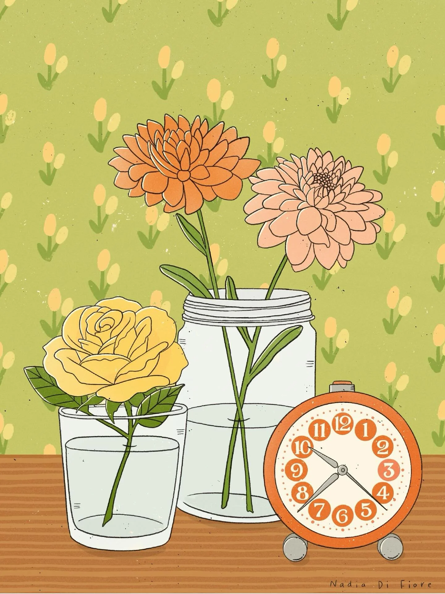 Une id&eacute;e pour les trouvailles en brocante : utiliser des contenants de tous les jours plut&ocirc;t que des vases.
&bull;
Thrift idea: Displaying flowers in everyday vessels rather than vases.