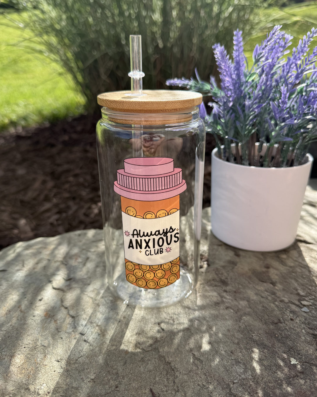 16oz Glass: Anxious