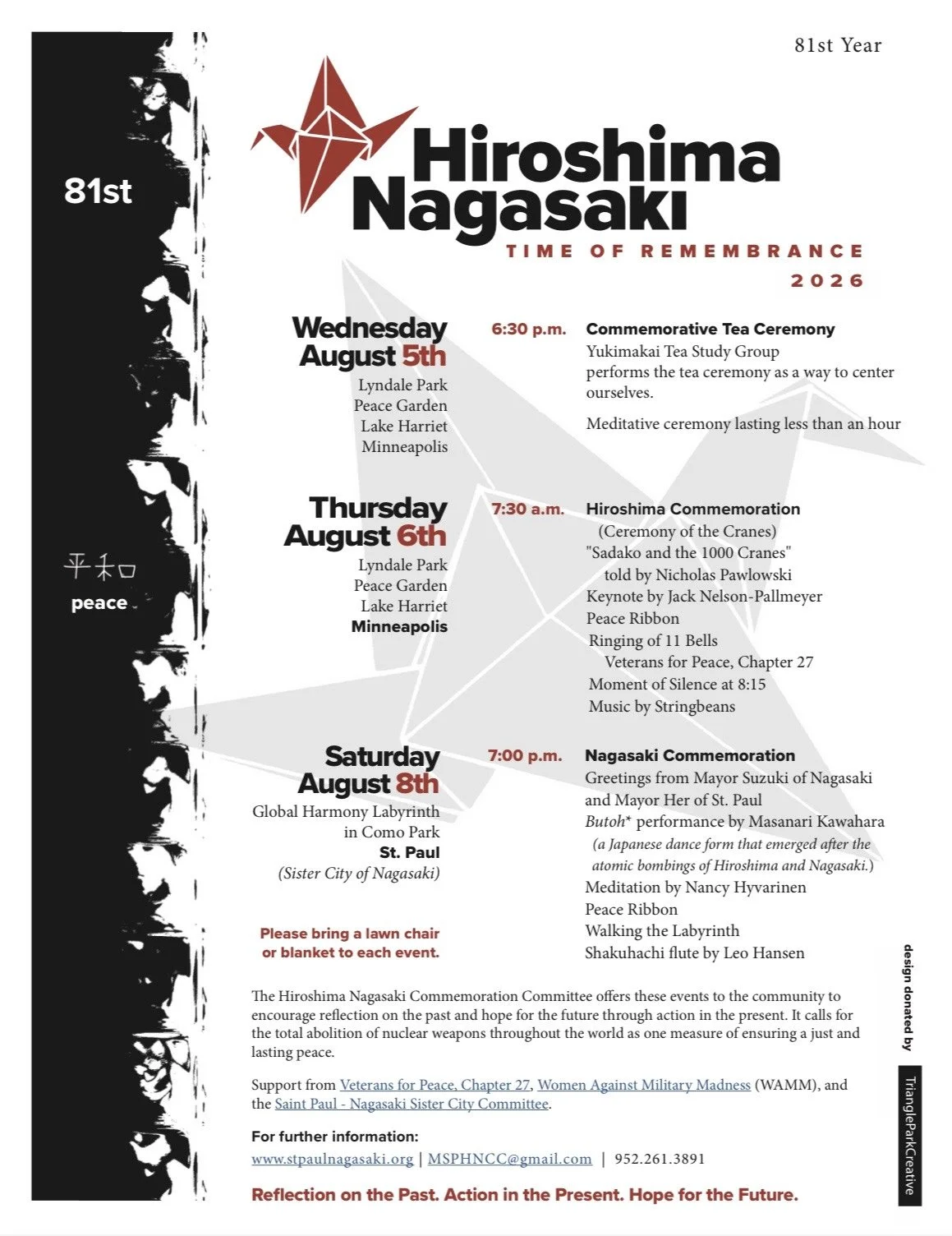 Hiroshima and Nagasaki Commemoration Events 2026