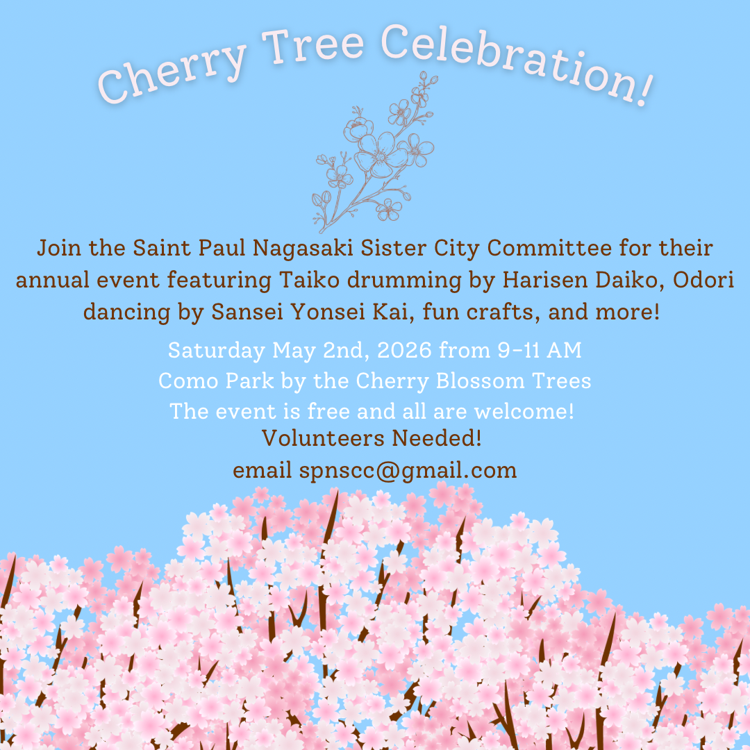 flyer listing date and time of cherry tree celebration