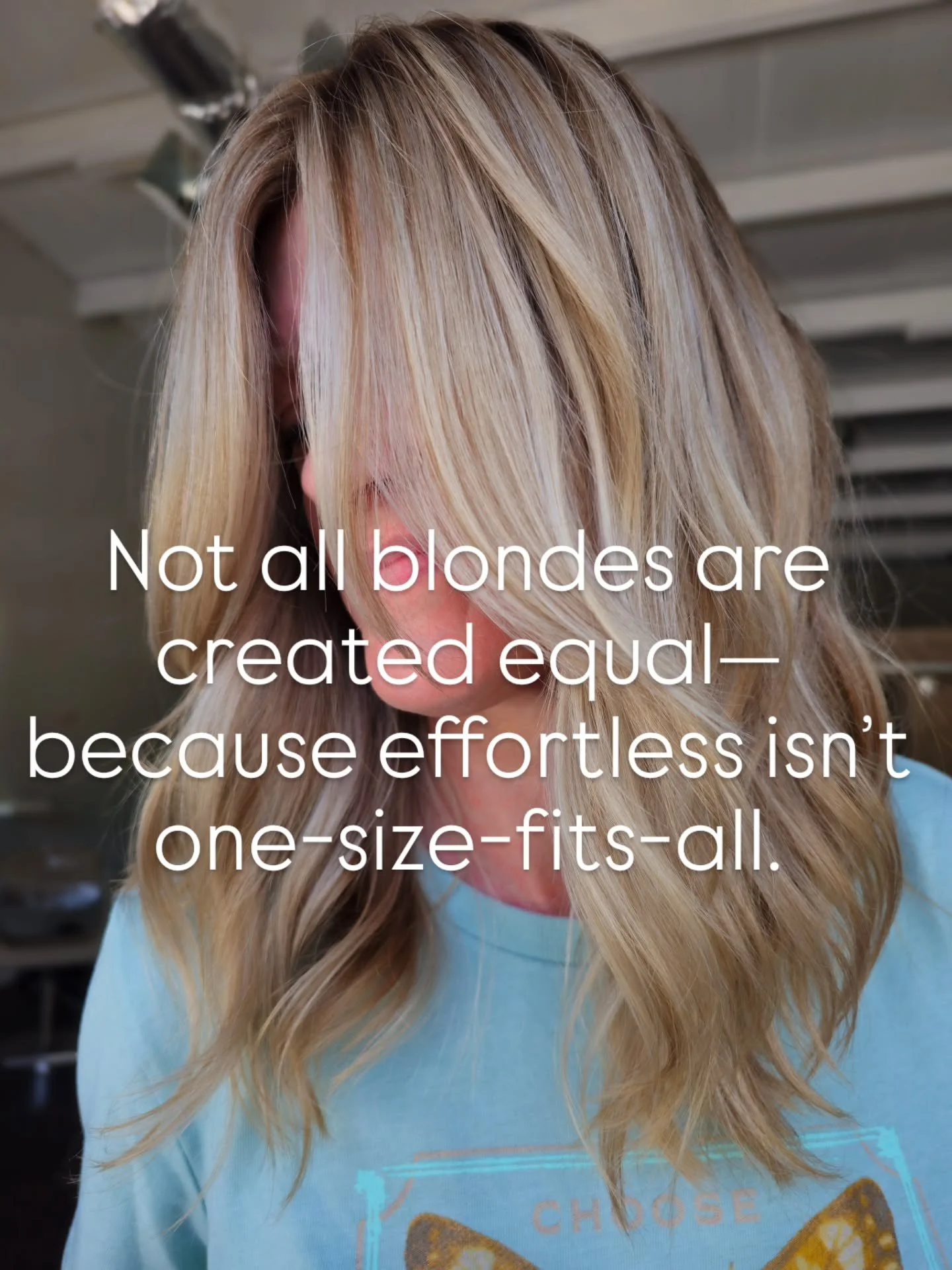 This blend was crafted for movement, softness, and dimension—so it grows out gracefully and flatters her natural texture, skin tone, and lifestyle.
Custom color isn’t just about highlights.
It’s about listening.
It’s about in