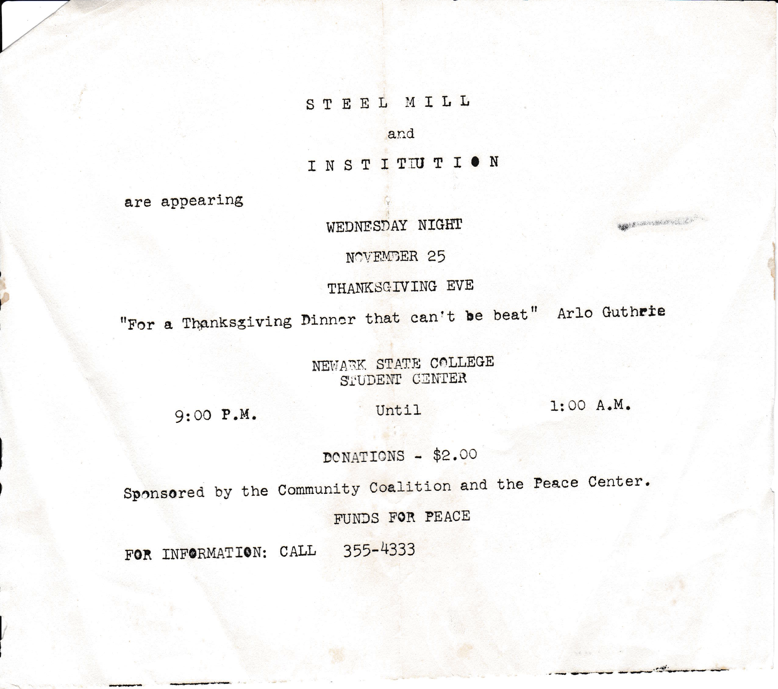 Newark State College, Nov. 25, 1970