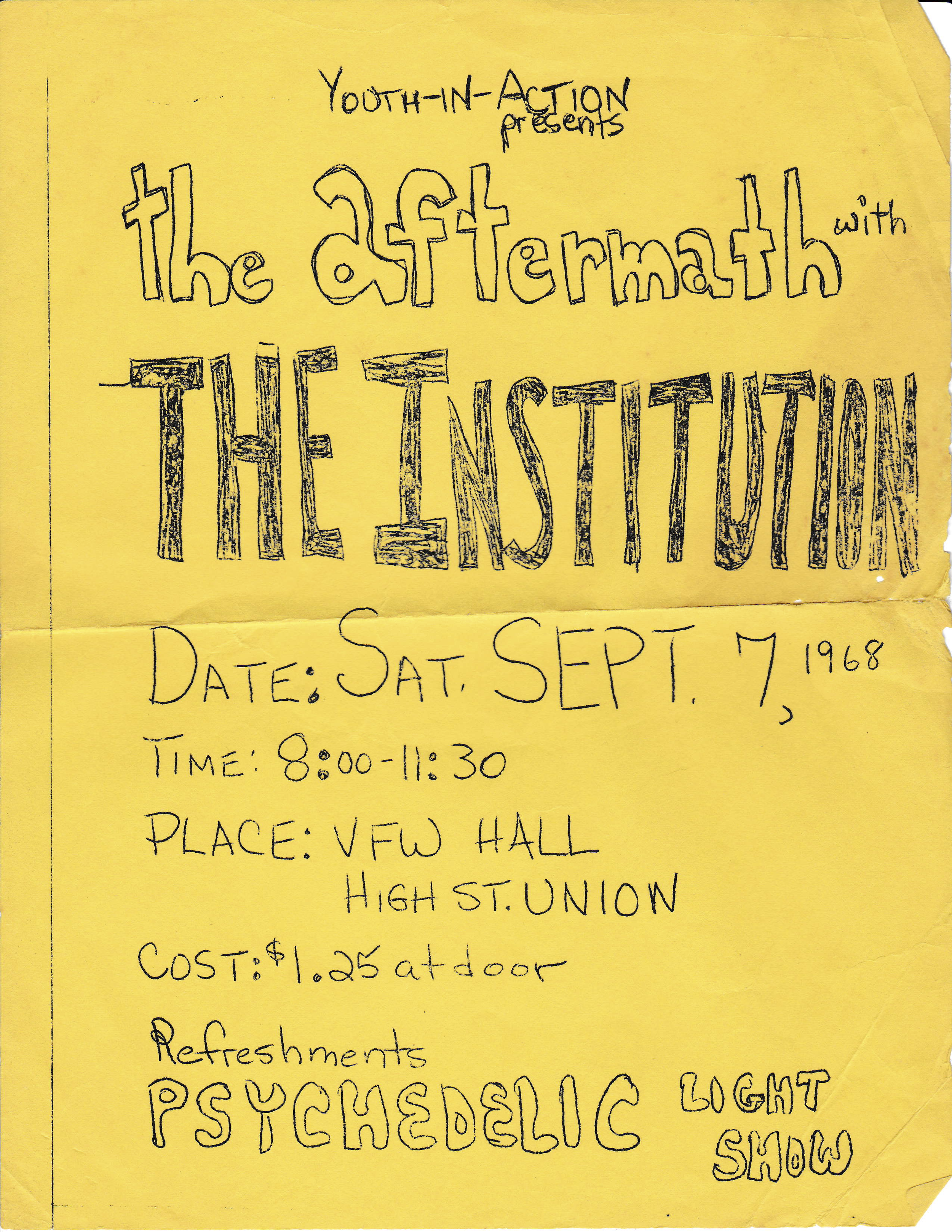 The Aftermath: Youth in Action. VFW Hall, Union, NJ, Sep. 7, 1968