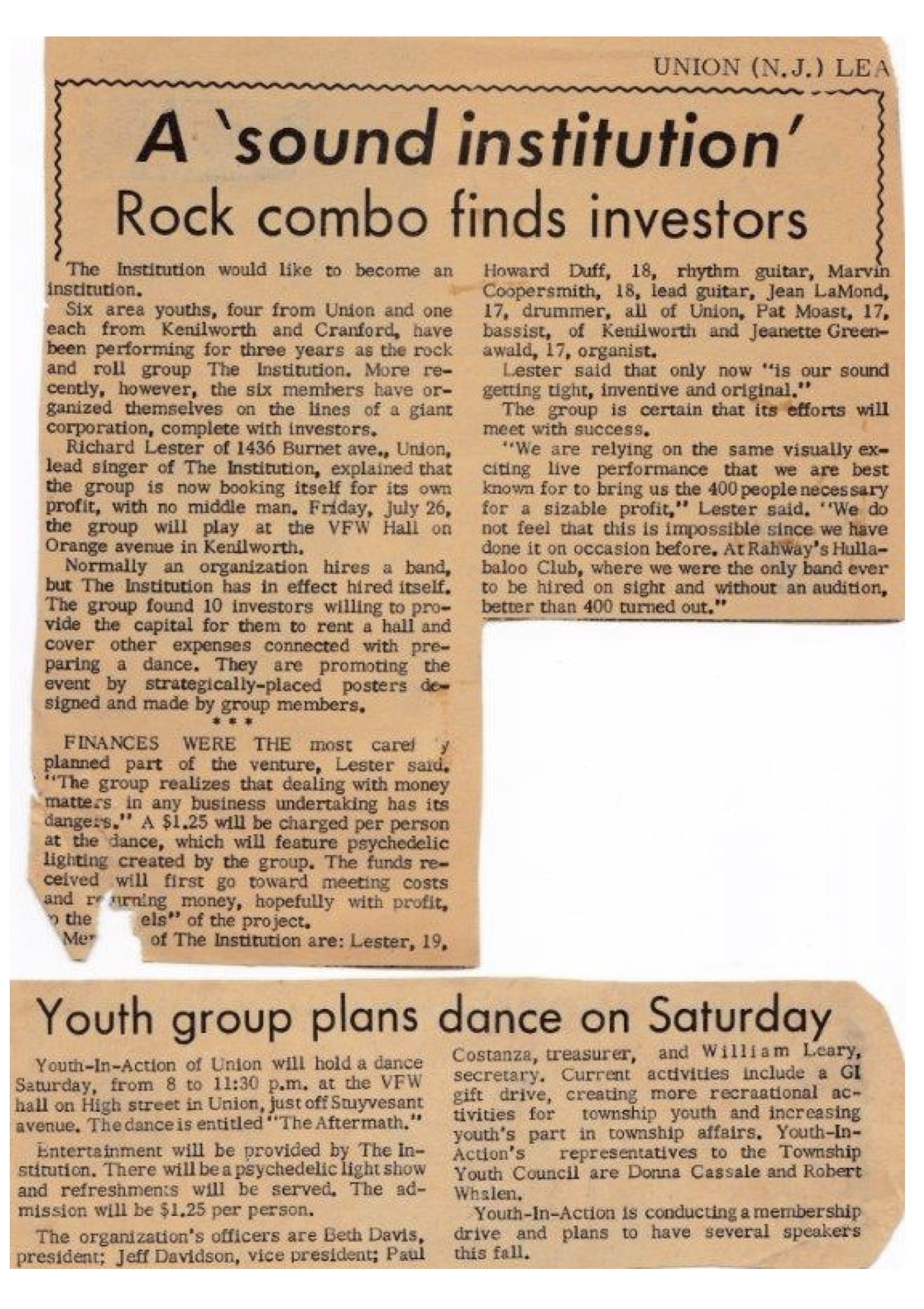 “A Sound Institution”, Union Leader, July 18, 1968