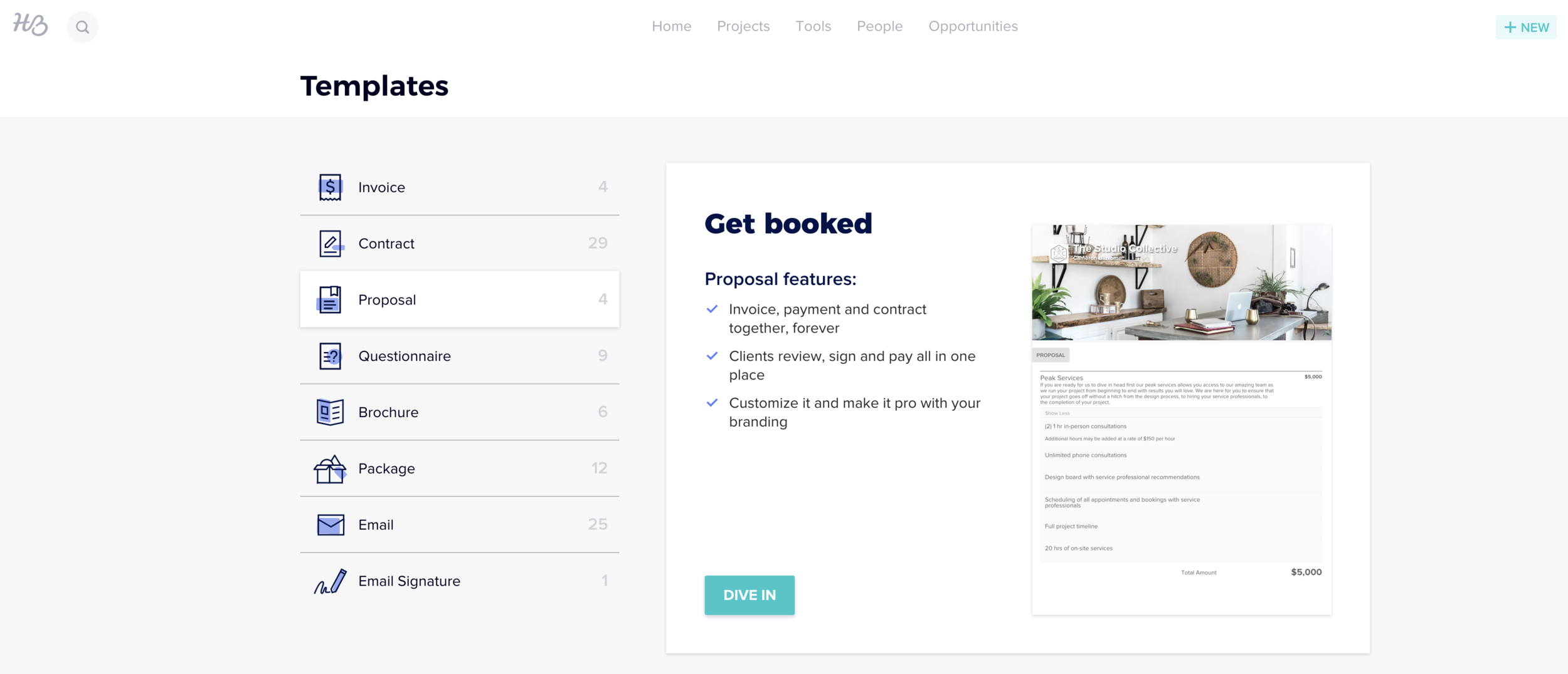 Honeybooks templated proposals saved me a lot of time when it came to booking clients.