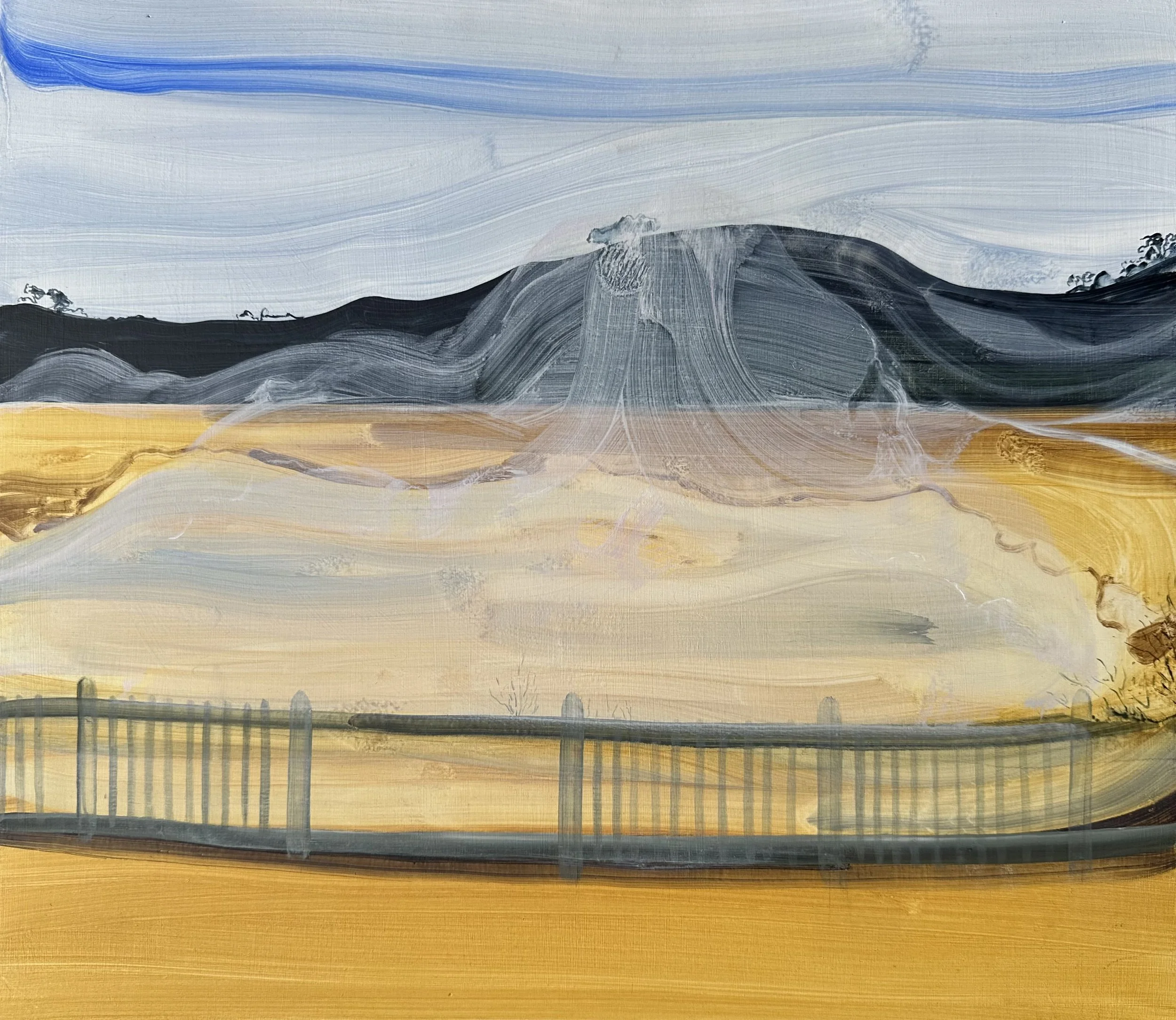 Thermal Spring (Ochre), oil on board, 35 x 40 cm, 2025