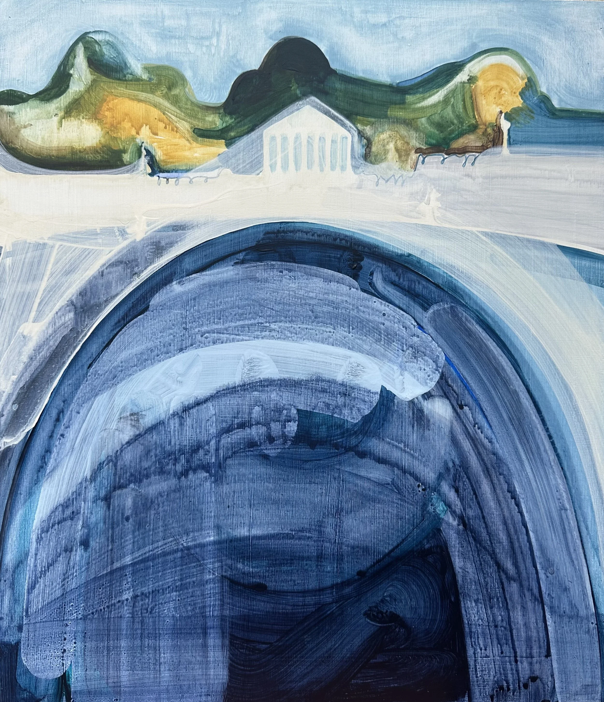 Deep Pool, acrylic on board, 53 x 40 cm, 2025