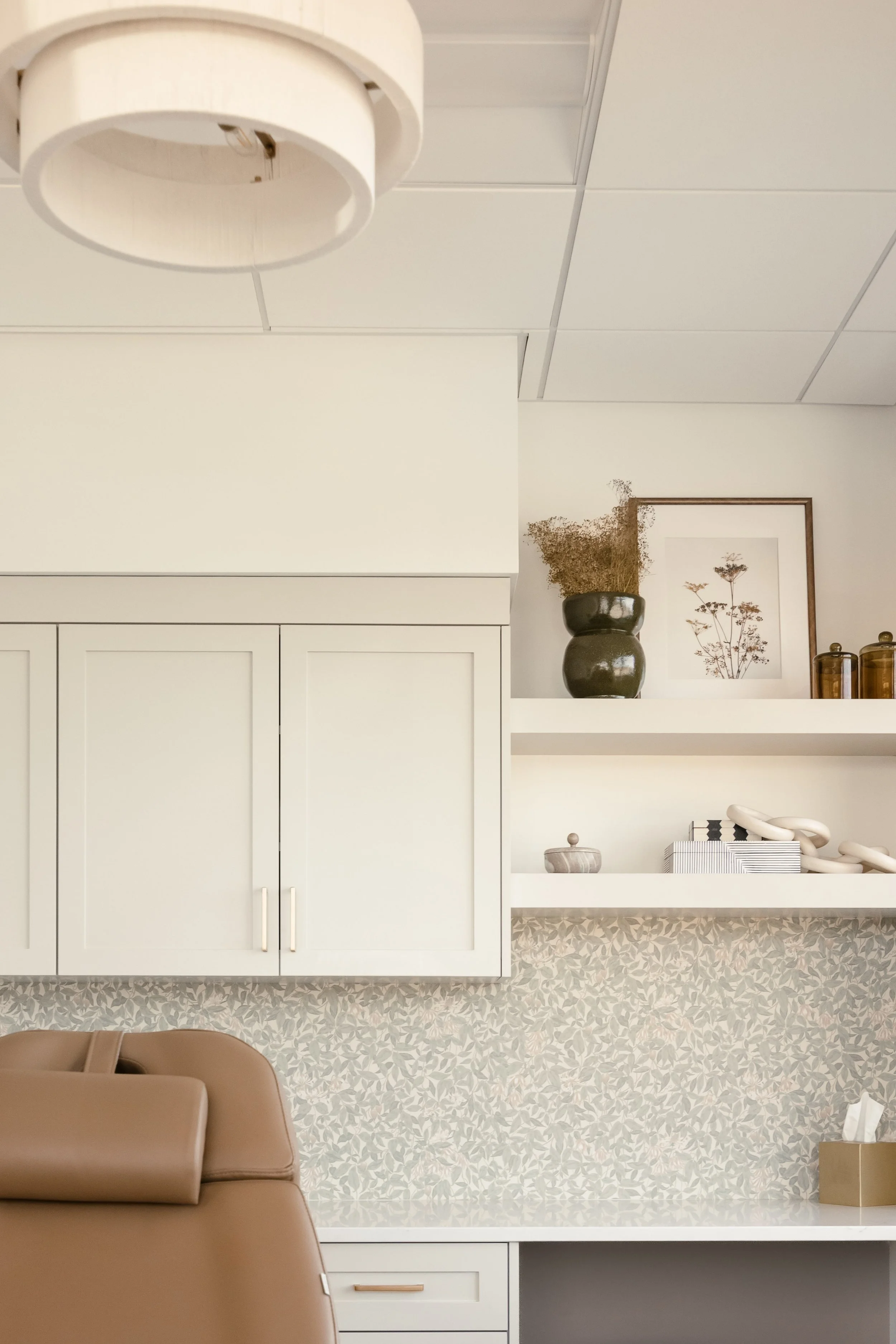 Custom Commercial Cabinets in Edgecomb gray in a laser room in Minneapolis | Sean's Cabinetry