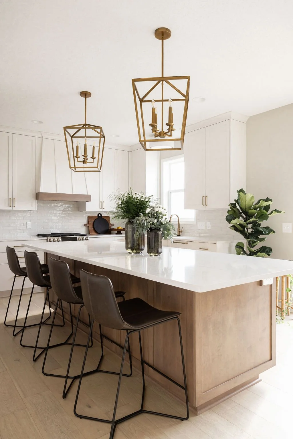 Kitchen Island Design Built for Gathering in a custom chic kitchen