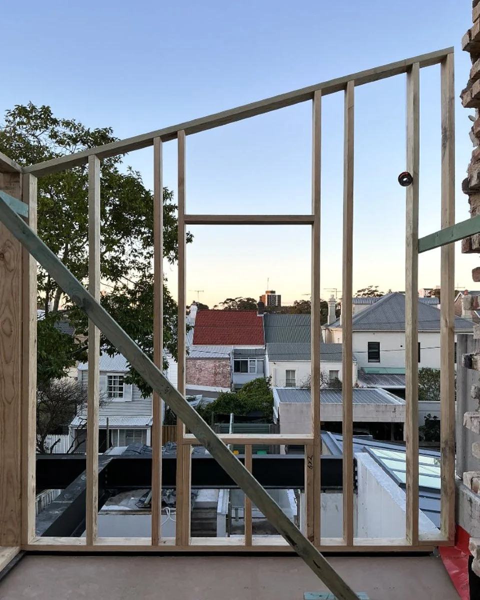Windsor Terrace | Progress Report 

The build team has been busy on site with new steel beams now installed to support the modern extension. Timber framing is also going up for the second bedroom and bathroom, giving a clear sense of how the home is 