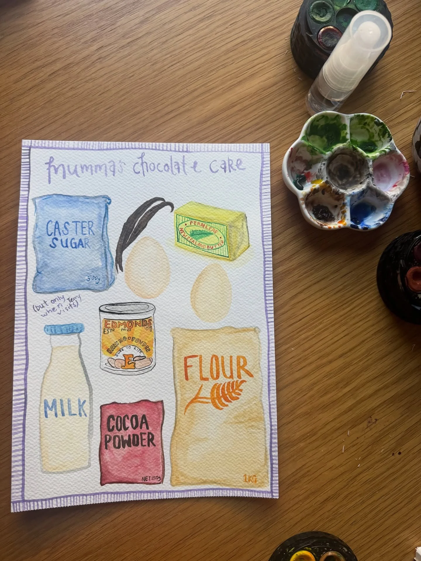 The chocolate cake, made by mumma, but only when the favourite comes visiting. 

I LOVED painting this one for a very special customer. The extra special touches of the specific products used to make this family favourite. 

Does this make you think 