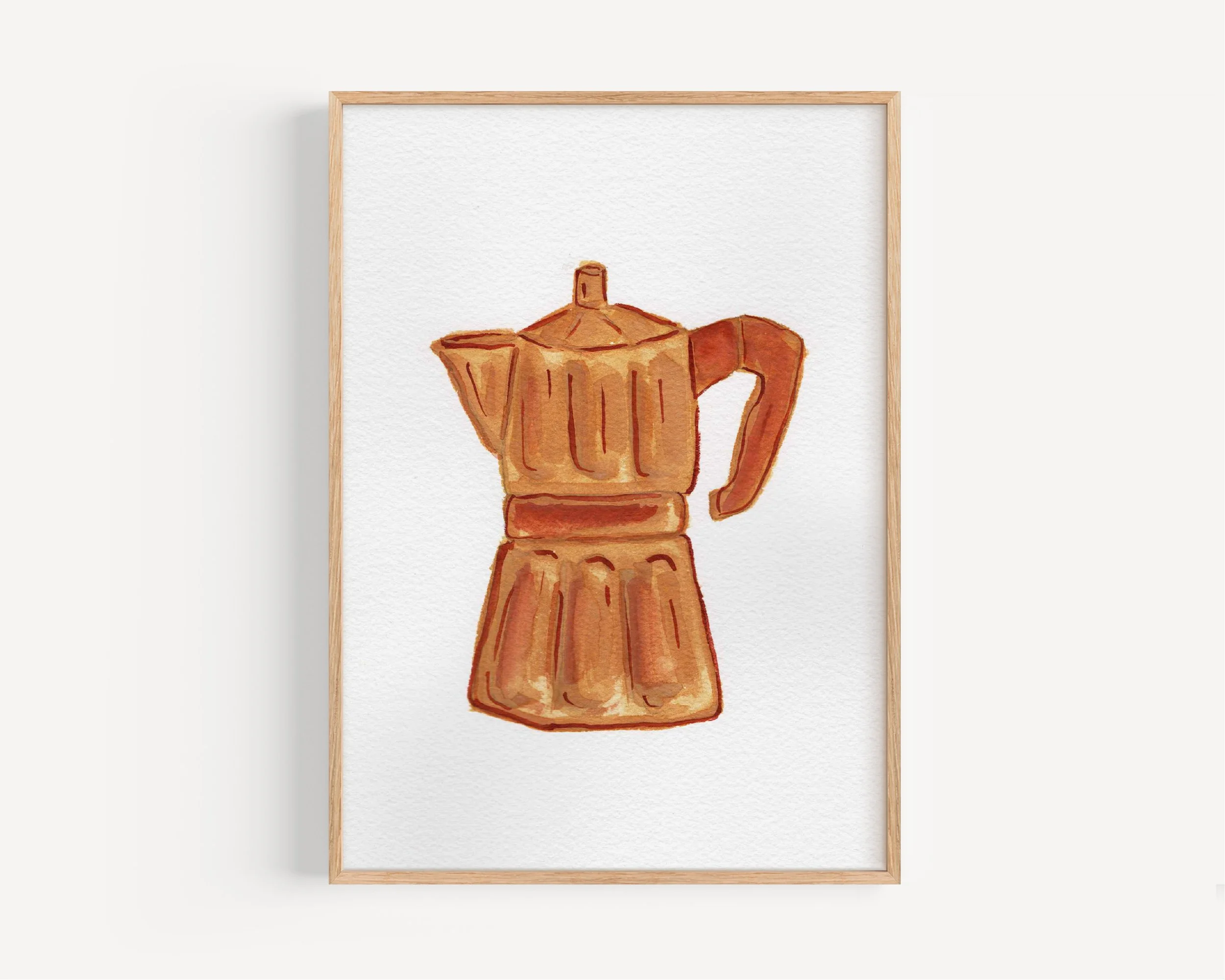 Mustard Coffee Pot_Perculator_Moka Pot_Italian Coffee Pot Art _Sonny Studio.jpg