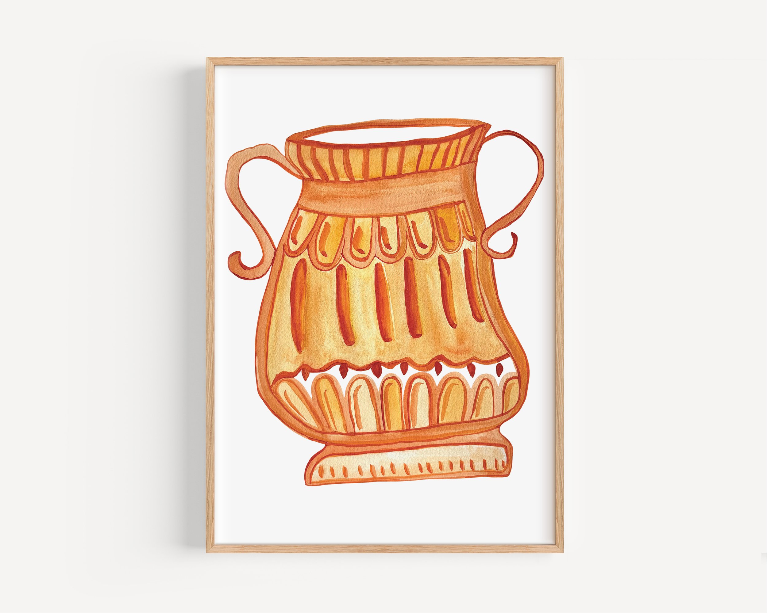 Orange Vase - Art Print