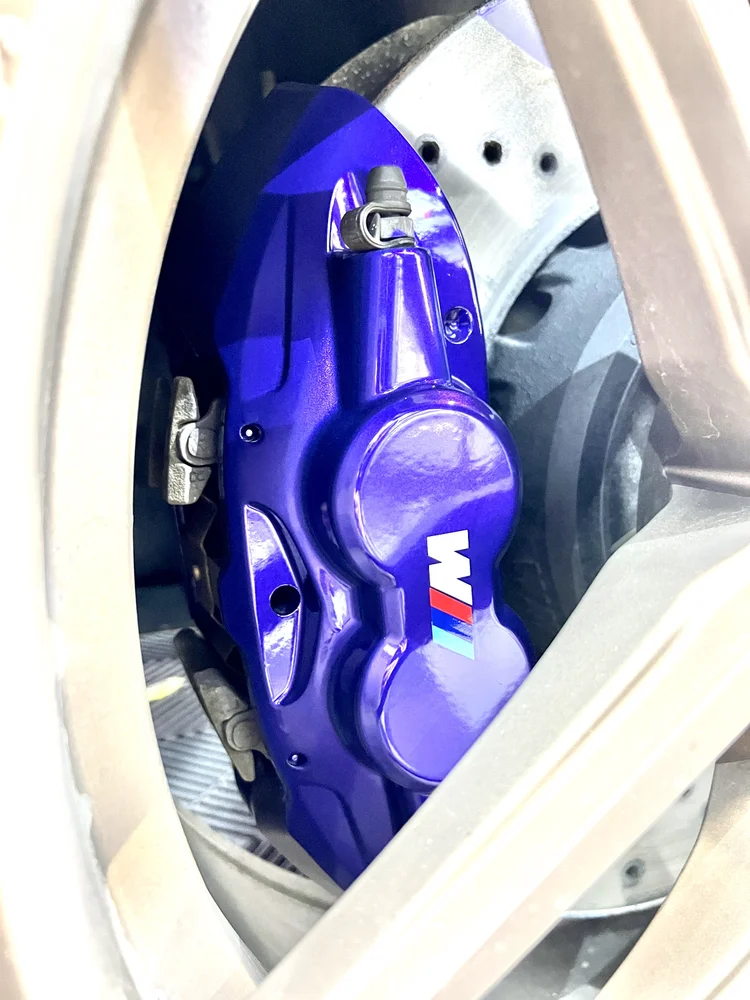 BMW M4 caliper painting at Utopia Tints Durham