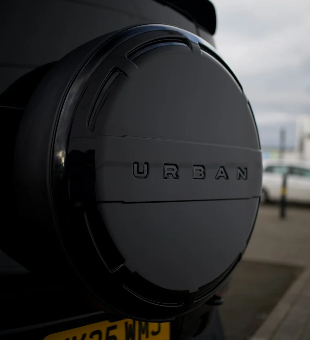 Urban Automotive premium spare wheel cover on Defender