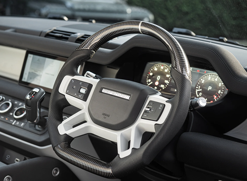 Sports Steering Wheel Upgrade fitted to a Land Rover Defender