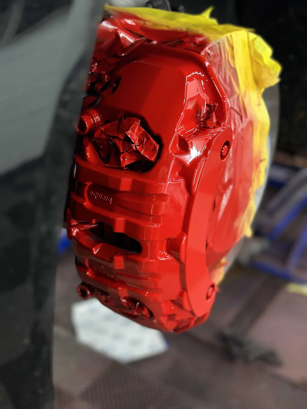 Freshly painted calipers at Utopia Durham