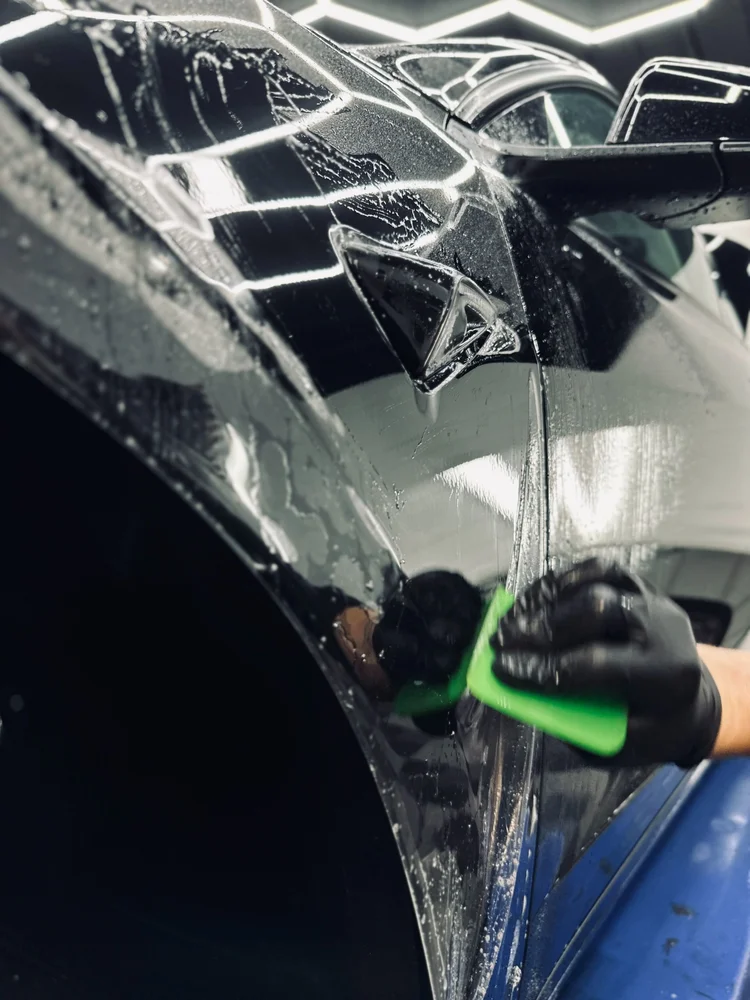 Paint protection film on a performance car at Utopia