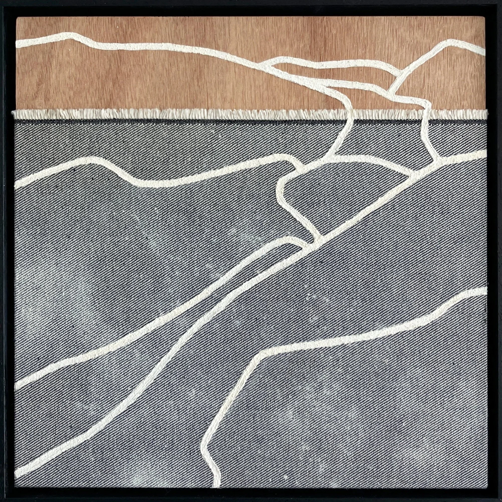 FLOODMARK | 31x31cm | Acrylic and Dead-stock Denim