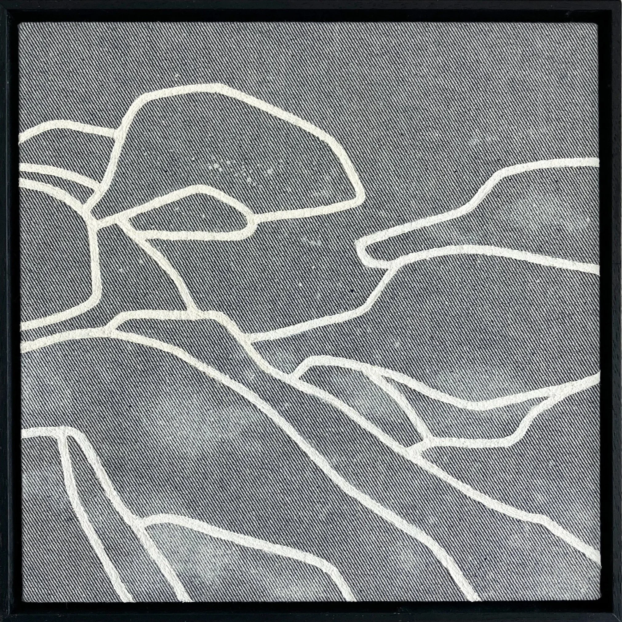 SHARED | 31x31cm | Acrylic and Dead-stock Denim