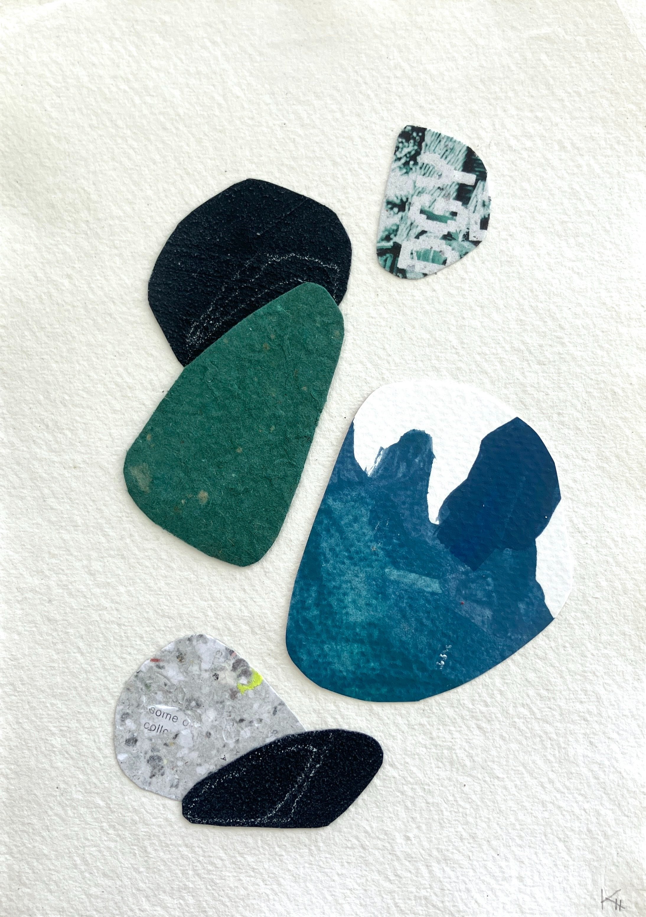 Collage on handmade paper