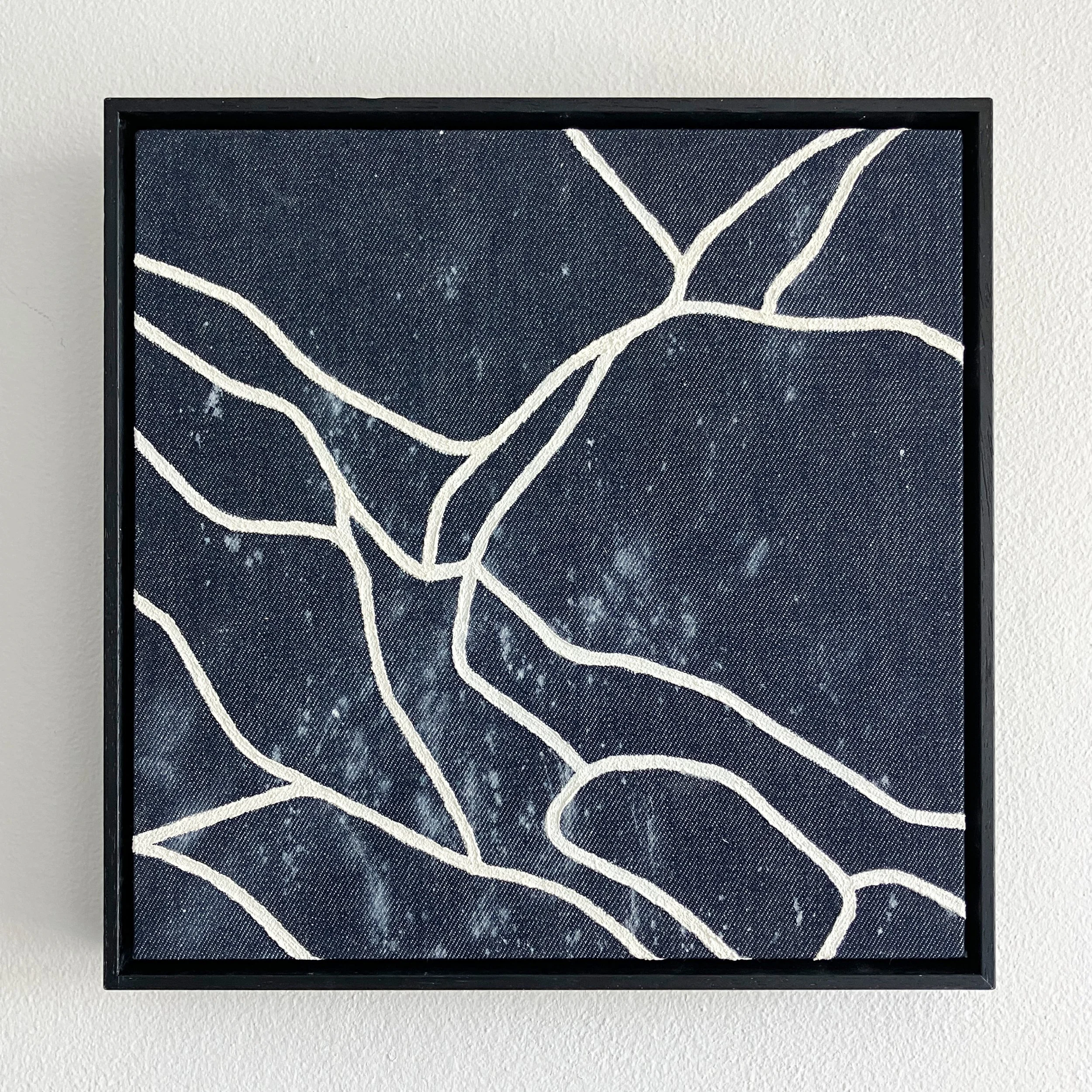 TOUCHPOINT | 31x31cm | Acrylic and Dead-stock Denim