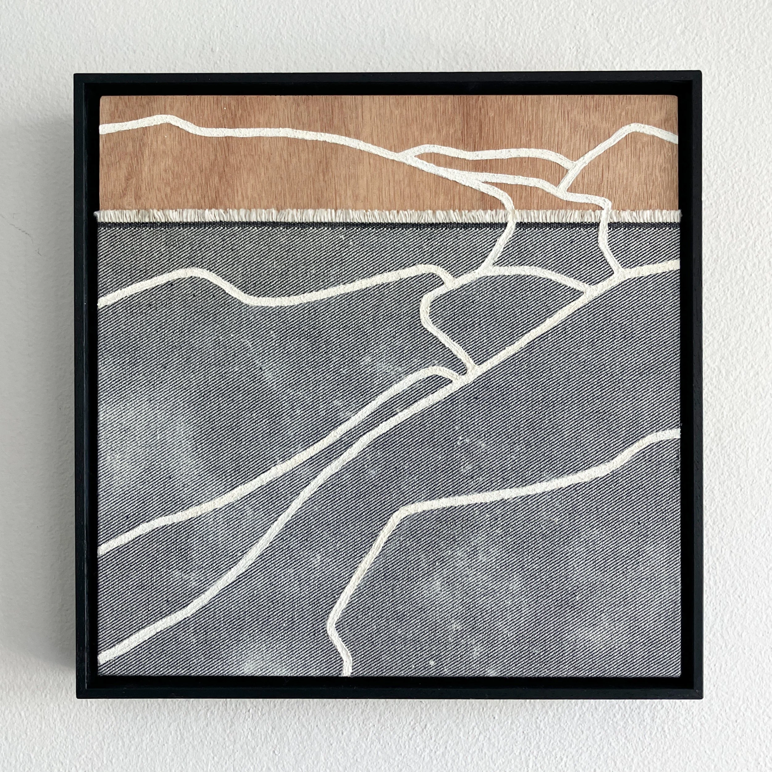 FLOODMARK | 31x31cm | Acrylic and Dead-stock Denim