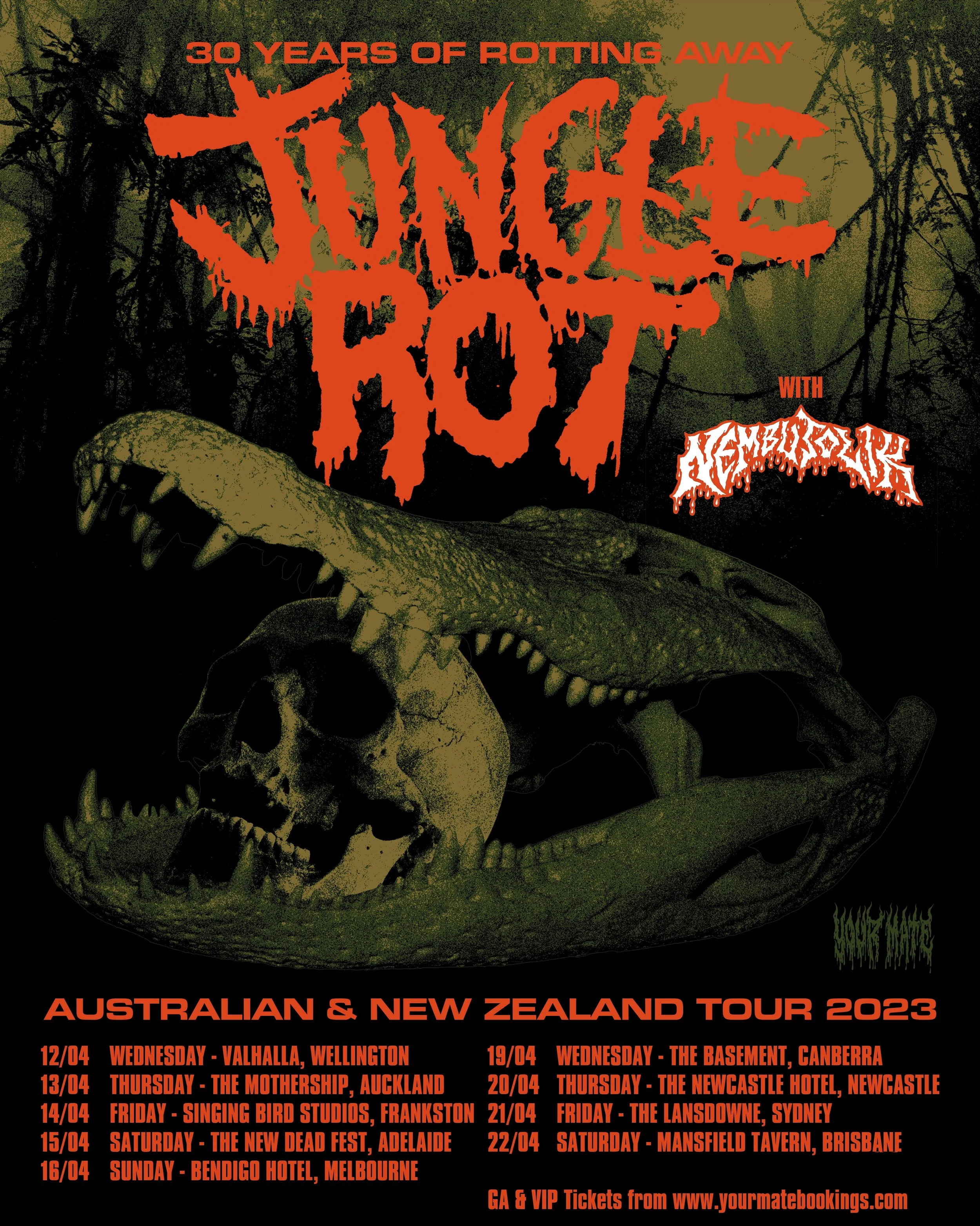 Death groove giants Jungle Rot make their Australia &amp; New Zealand Debut in 2023
