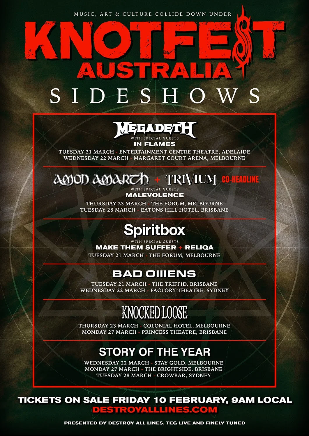 Knotfest Australia Annouce Sideshows