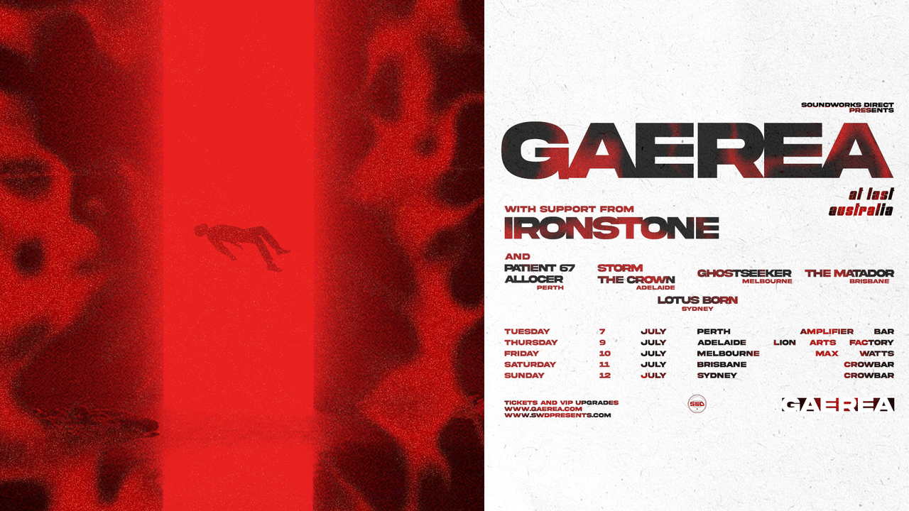Gaerea Announce Australian Tour Supports for July 2026