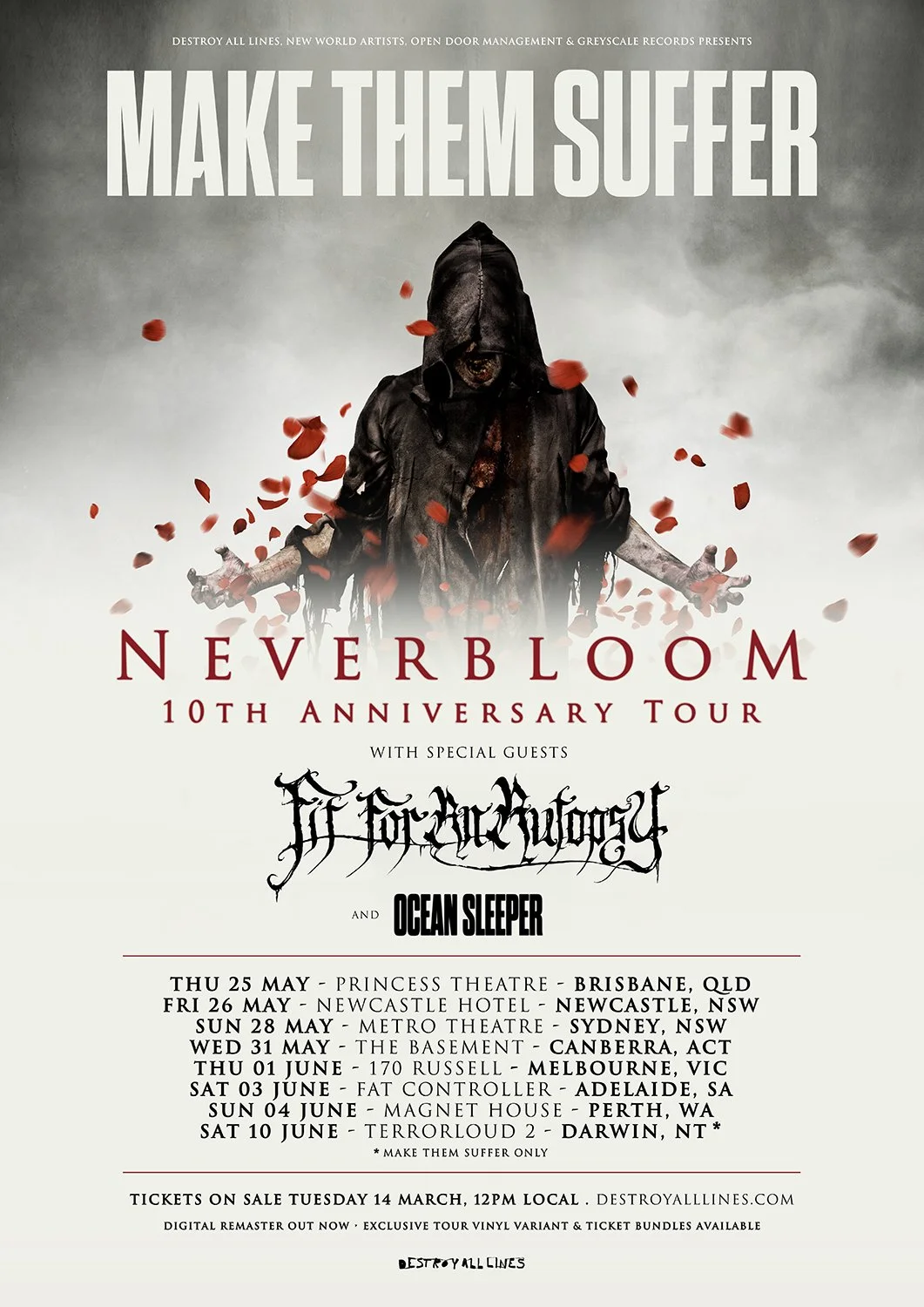 Make Them Suffer Australian Tour with Fit for an Autopsy & Ocean Sleeper