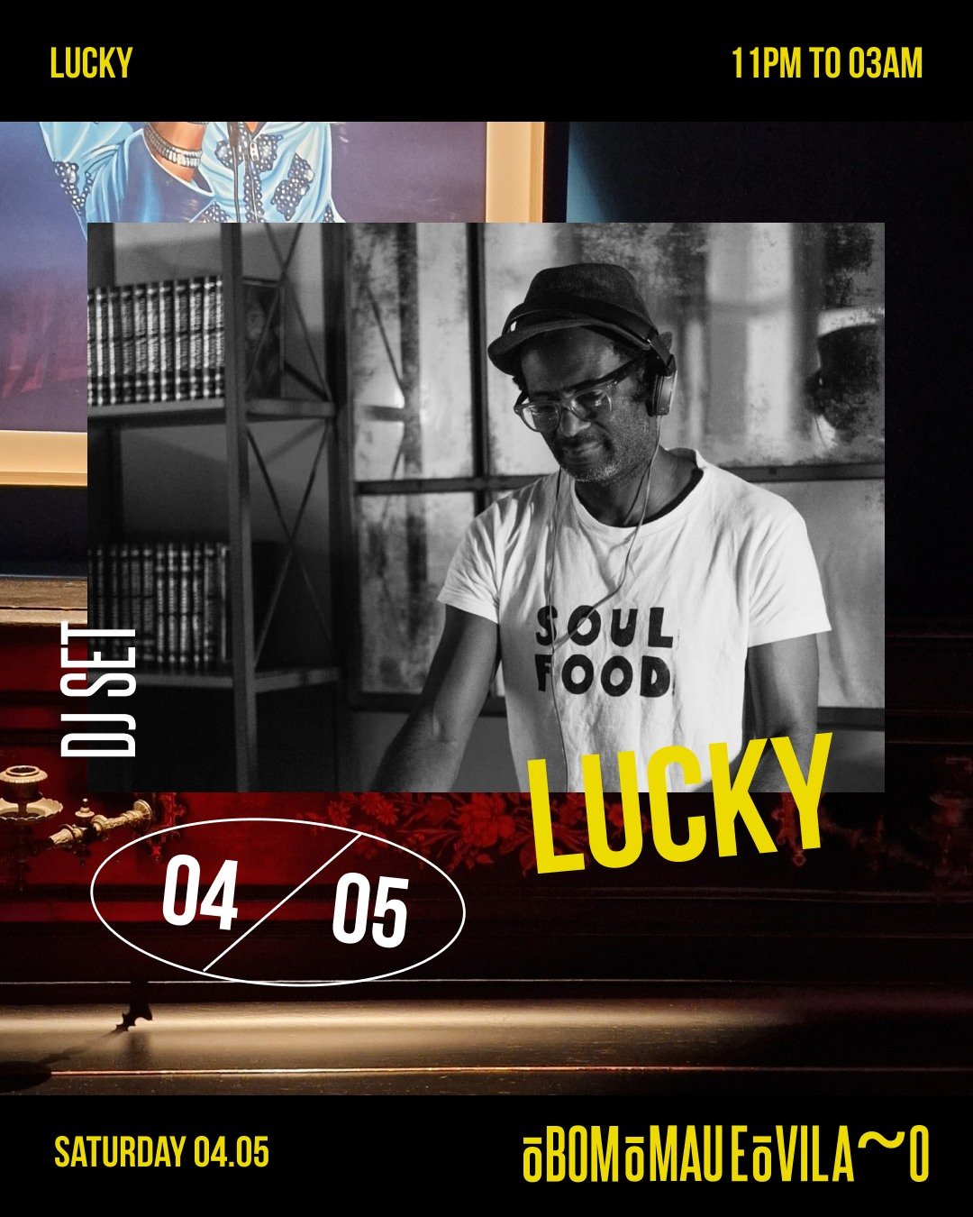 From the Congo to the streets of Lisbon since 1991, Luquebano Afonso, better known as DJ Lucky, lights up the night with his eclectic sets. From jazz to reggae, an unparalleled musical journey. All you have to do is feel the rhythm, the vibe, the res