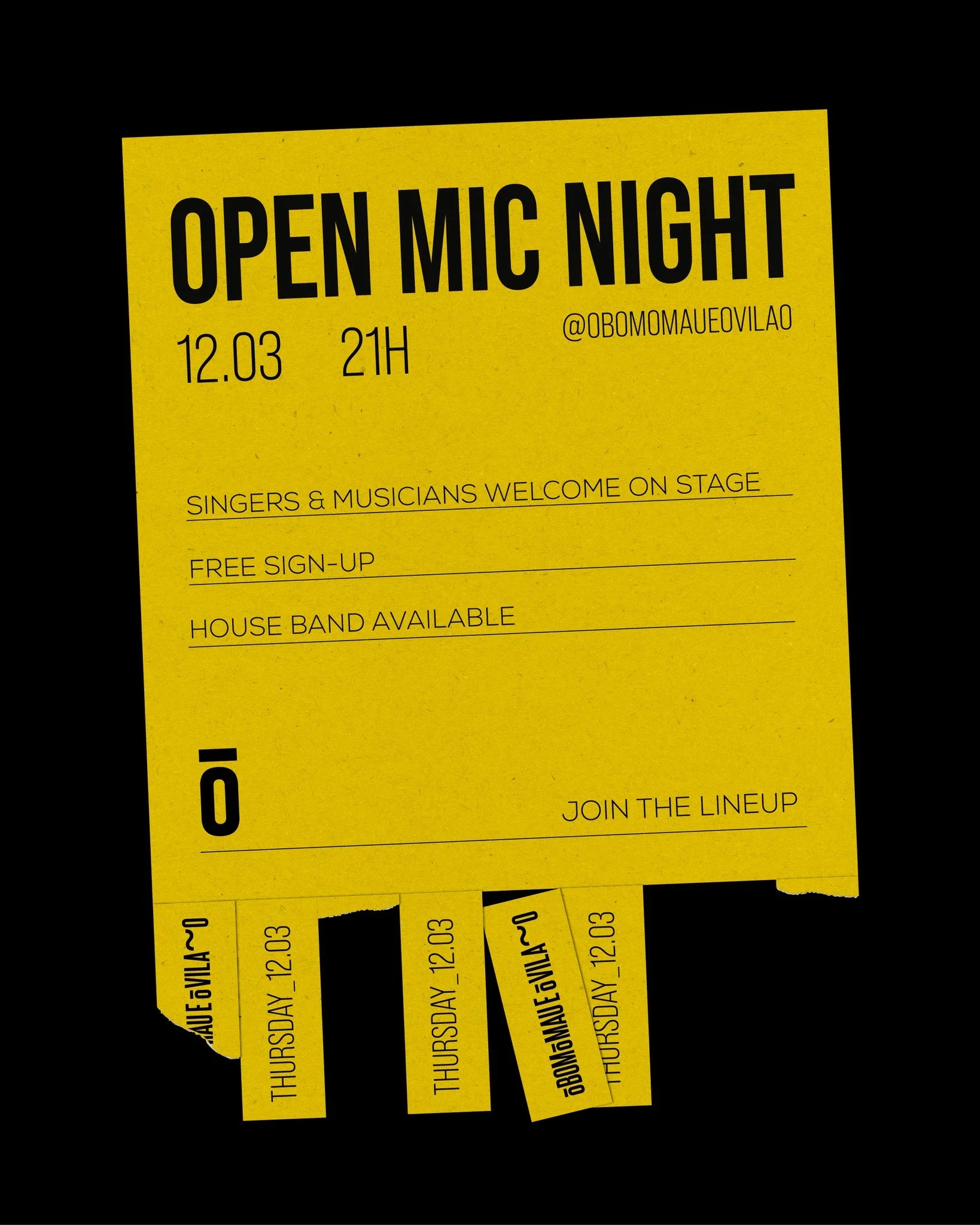 OPEN MIC no Vil&atilde;o: Queres fazer parte da nossa hist&oacute;ria? Tens originais e n&atilde;o sabes por onde come&ccedil;ar?
Seja com a voz ou um instrumento, estamos aqui para ti. Temos uma banda incr&iacute;vel e um &oacute;timo sistema de som