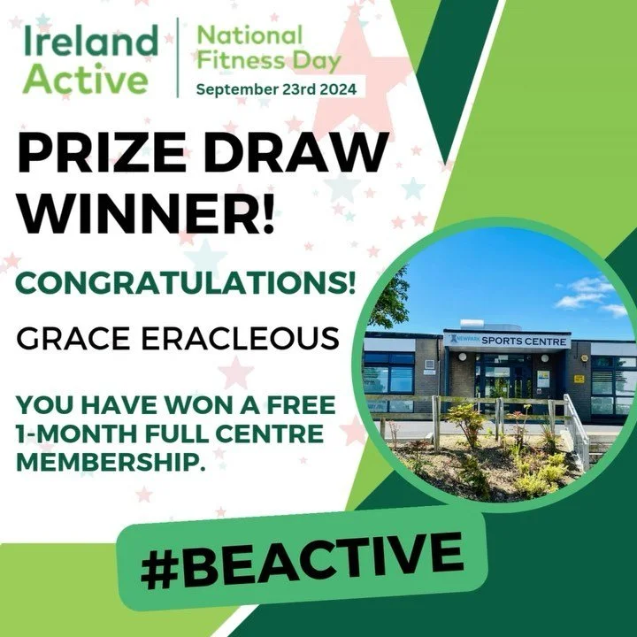 🏆 National Fitness Day Competition Winner 🏆 

Congratulations to Grace Eracleous on winning a FREE 1-month full centre membership 🔥 

Thank you to everyone for entering the competition and taking part in National Fitness Day at Newpark Sports Cent