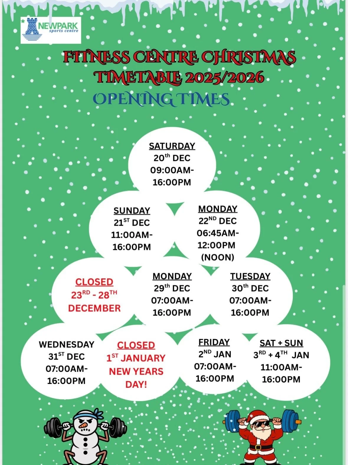 🎄Check out our Christmas timetable 🎄