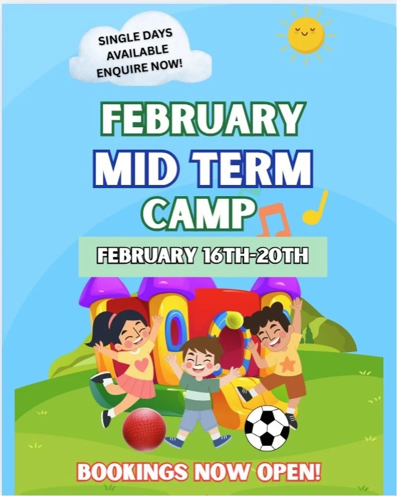 Looking for something fun, safe &amp; active this February mid-term?
Our Mid-Term Camp keeps kids moving, smiling and social 💪
Qualified instructors single days available also!! 🗓️16th - 20th of February calendar pre-camp times are 8.30am-10am camp